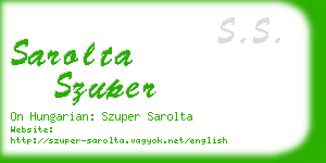 sarolta szuper business card